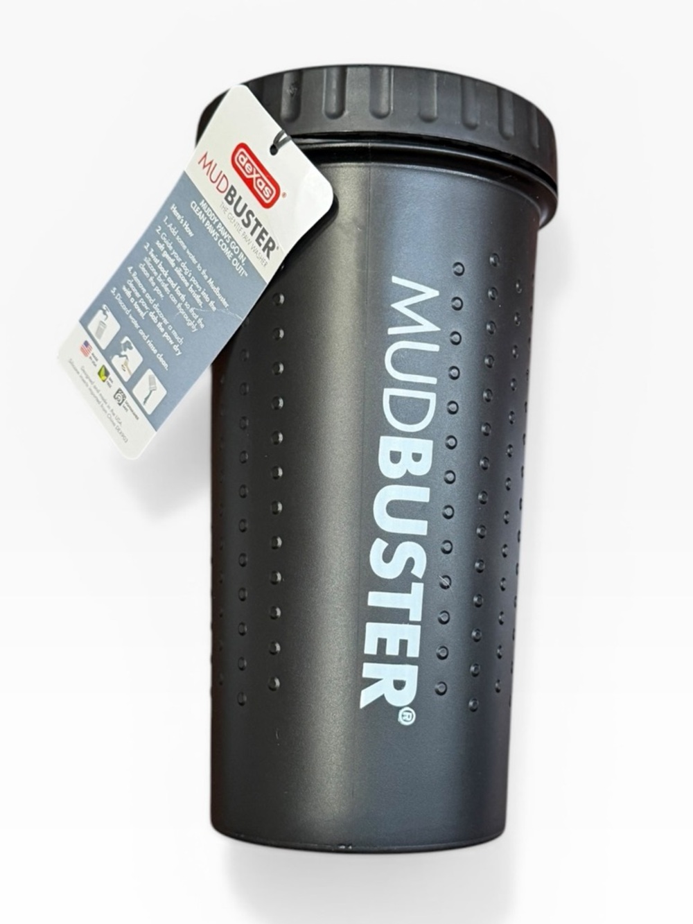 Dexas Soft Gentle Silicone Bristle Mudbuster - Black